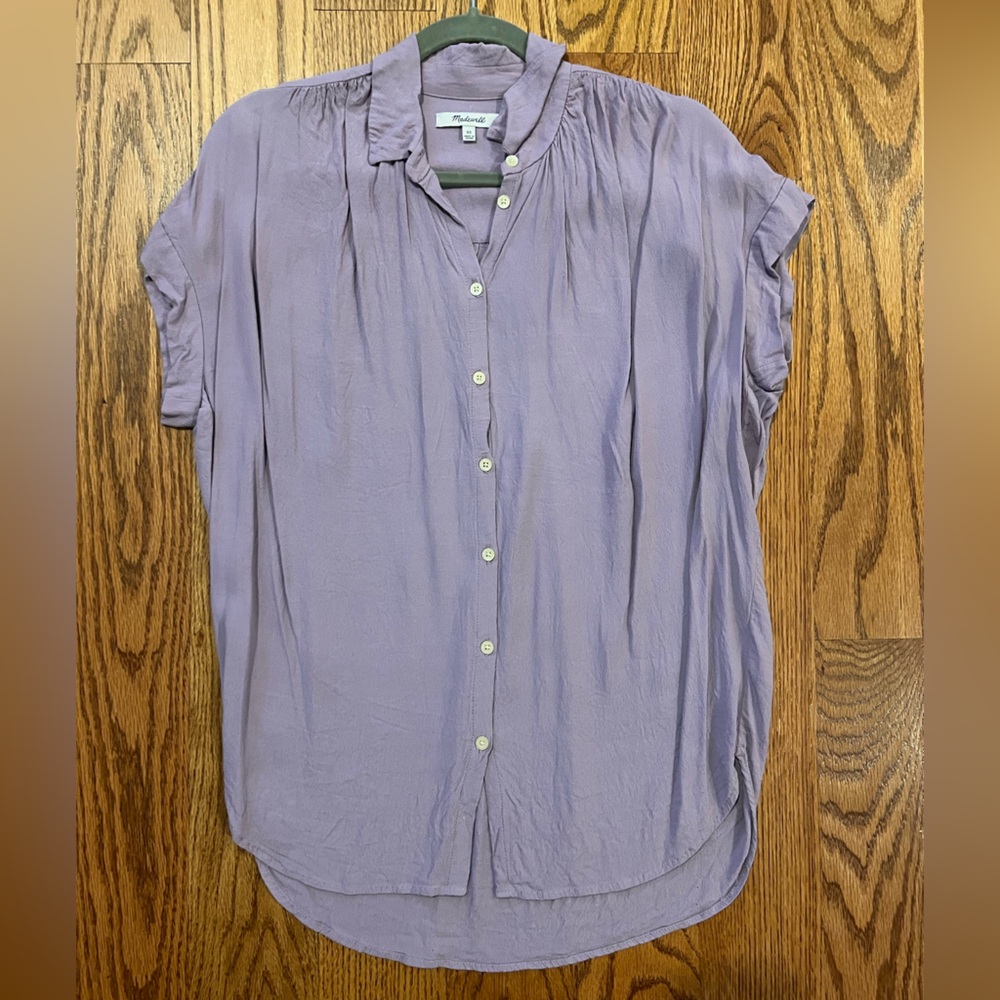 Madewell Lilac Central Drapey Shirt Sz XS